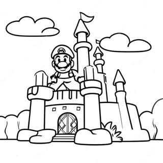 Colorful Mario Castle Adventure Coloring Page 60923-49017