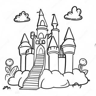 Colorful Mario Castle Adventure Coloring Page 60923-49018