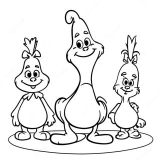 Cheerful Whoville Characters Coloring Page 6092-5029