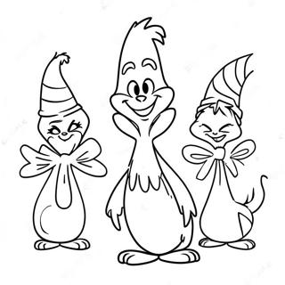 Cheerful Whoville Characters Coloring Page 6092-5030