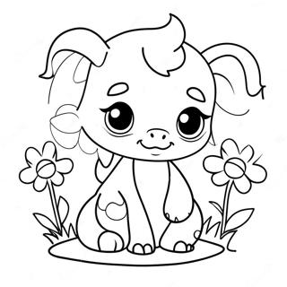 Cute Uma With Flowers Coloring Page 60933-49025