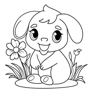 Cute Uma With Flowers Coloring Page 60933-49026