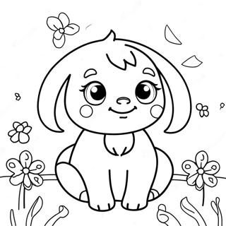 Cute Uma With Flowers Coloring Page 60933-49027