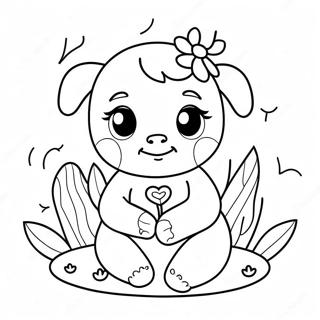 Cute Uma With Flowers Coloring Page 60933-49028