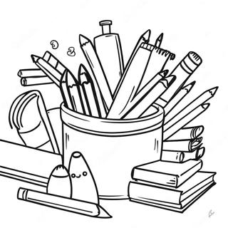 Classroom Supplies Coloring Page 60972-49054