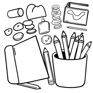 Classroom Supplies Coloring Page 60972-49055