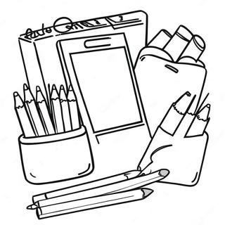 Classroom Supplies Coloring Page 60972-49056