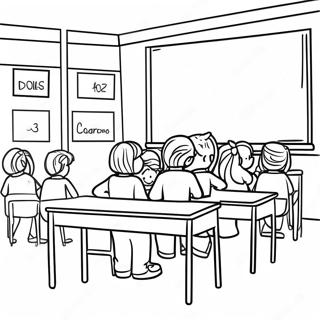 Colorful Classroom Scene Coloring Page 60973-49062