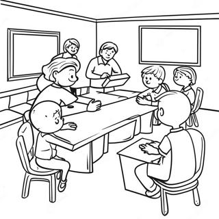 Colorful Classroom Scene Coloring Page 60973-49063