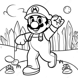 Mario Golf Coloring Pages