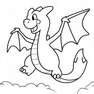 Gigantamax Charizard Flying In The Sky Coloring Page 60992-49070