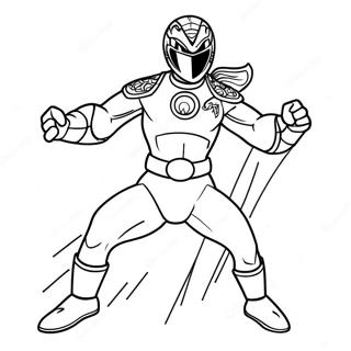 Red Ranger In Action Coloring Page 61003-49082