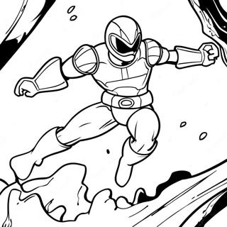 Red Ranger In Action Coloring Page 61003-49084