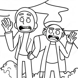 Rick And Morty Stoner Adventure Coloring Page 61012-49087