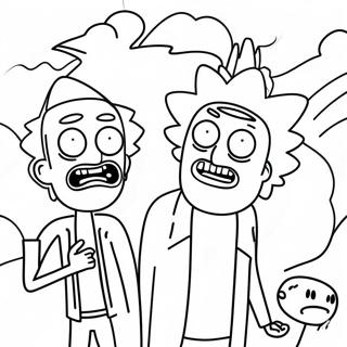 Rick And Morty Stoner Adventure Coloring Page 61012-49088