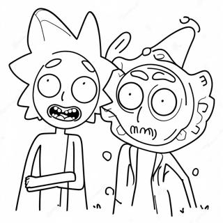 Rick And Morty Alien Creatures Coloring Page 61013-49091