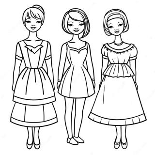 Paper Dolls Coloring Page 6101-5035