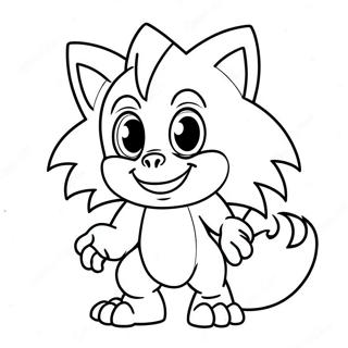 Cute Werehog With Big Eyes Coloring Page 61023-49097