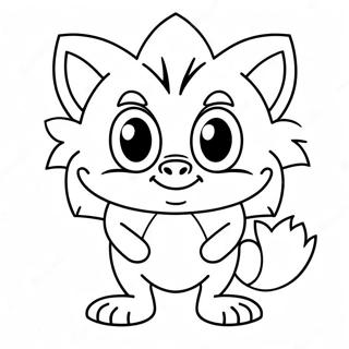 Cute Werehog With Big Eyes Coloring Page 61023-49098