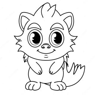 Cute Werehog With Big Eyes Coloring Page 61023-49100