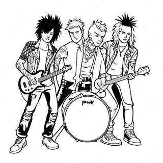 Punk Coloring Pages