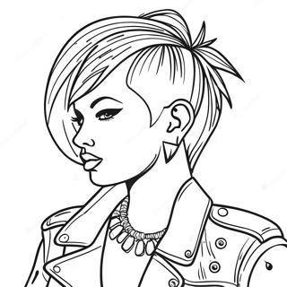 Punk Fashion Style Coloring Page 61063-49129