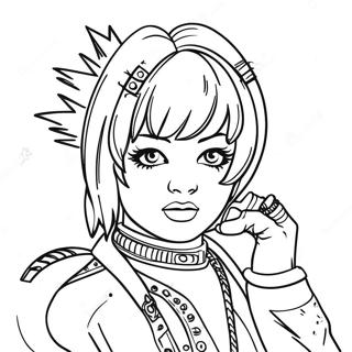 Punk Fashion Style Coloring Page 61063-49130