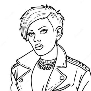 Punk Fashion Style Coloring Page 61063-49131