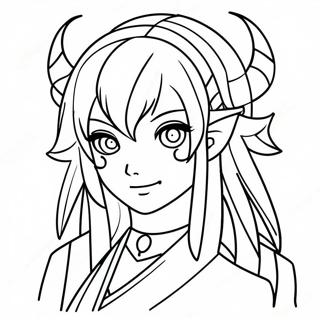 Anime Demon Girl Coloring Pages