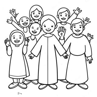 Joyful Gospel Characters Coloring Page 61093-49153