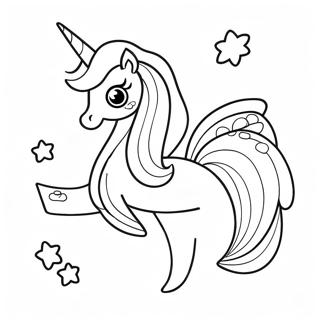 Mermaid Unicorn Coloring Page 6111-5044