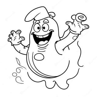 Funny Slimer Ghost Coloring Page 61133-49189