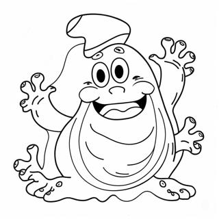 Funny Slimer Ghost Coloring Page 61133-49190