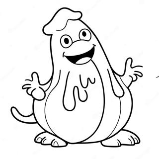 Funny Slimer Ghost Coloring Page 61133-49191