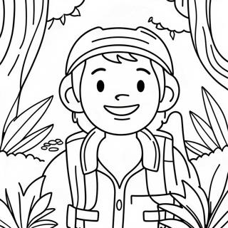 Adventurous Kyle In A Jungle Coloring Page 61153-49201