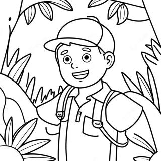 Adventurous Kyle In A Jungle Coloring Page 61153-49202