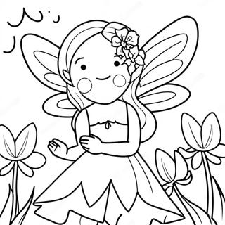 Flower Fairy Coloring Pages