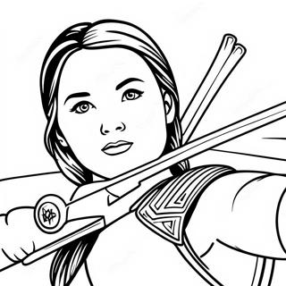 Brave Katniss In The Arena Coloring Page 61183-49222