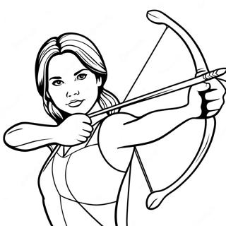 Brave Katniss In The Arena Coloring Page 61183-49224