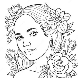 Lana Green With Flowers Coloring Page 61203-49238