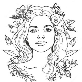 Lana Green With Flowers Coloring Page 61203-49239