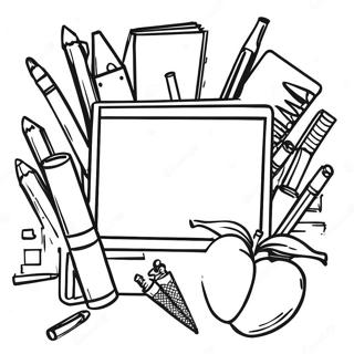 School Supplies Coloring Pages