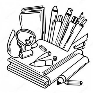 School Supplies Coloring Page 6121-5052