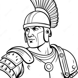 Brave Roman Soldier In Battle Coloring Page 61223-49256