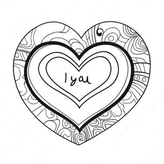 I Love You Graffiti Heart Coloring Page 61242-49270