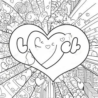 Colorful I Love You Graffiti Wall Coloring Page 61243-49278