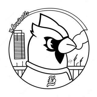 Louisville Cardinal Logo Coloring Page 61252-49274