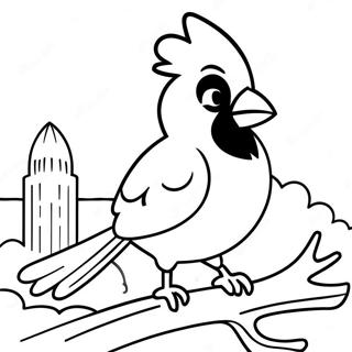 Louisville Cardinal Mascot Coloring Page 61253-49284