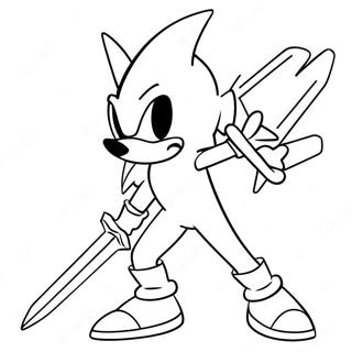 Excalibur Sonic Coloring Pages