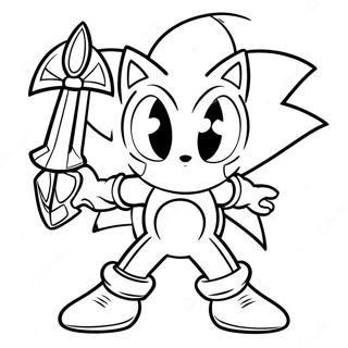 Excalibur Sonic Coloring Page 61262-49286